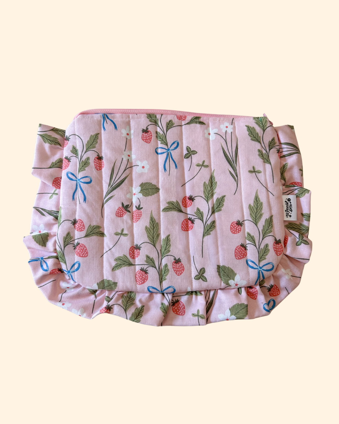 Strawberry Fields Ruffle Pouch