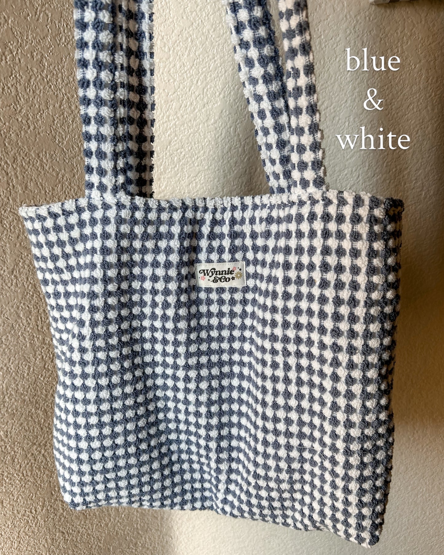 Blue&White towel tote