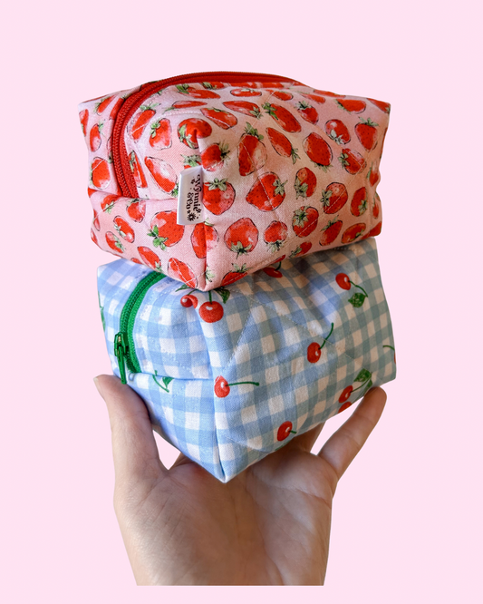 Mini Fruit Quilted Makeup Bag