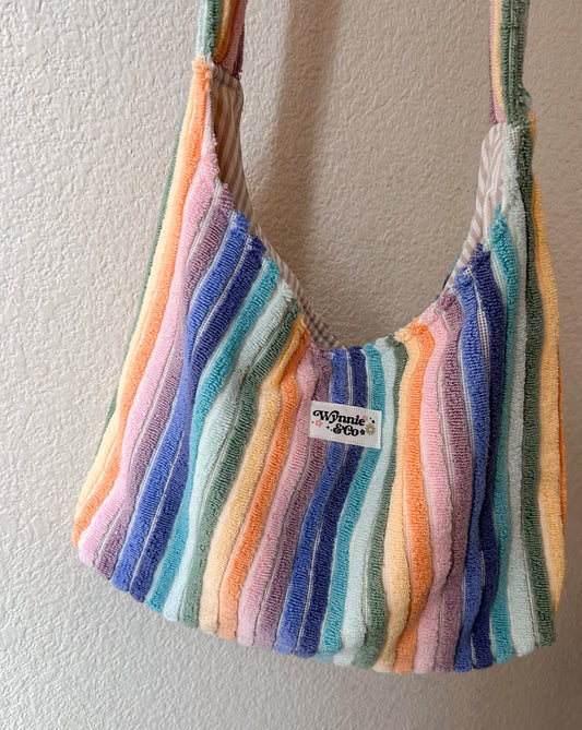 Crossbody towel bag (pastel rainbow)