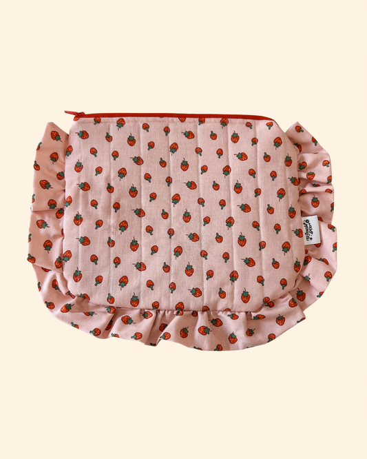 Strawberry Ruffle Pouch