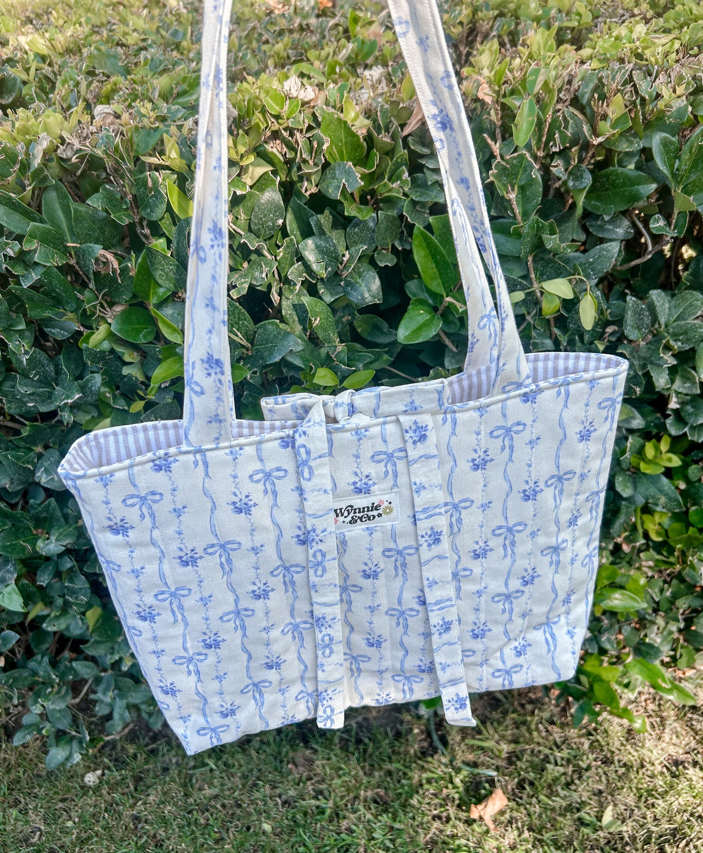 Blue Bow Tote