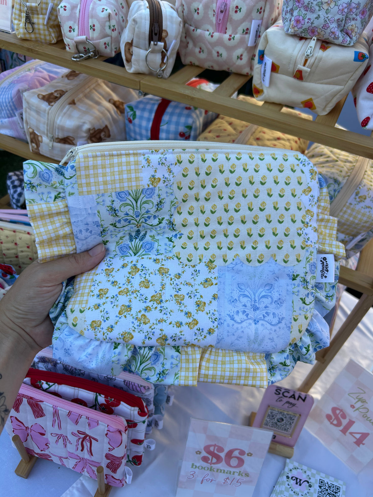 Patchwork Makeup Bag, Pouch & Keychain