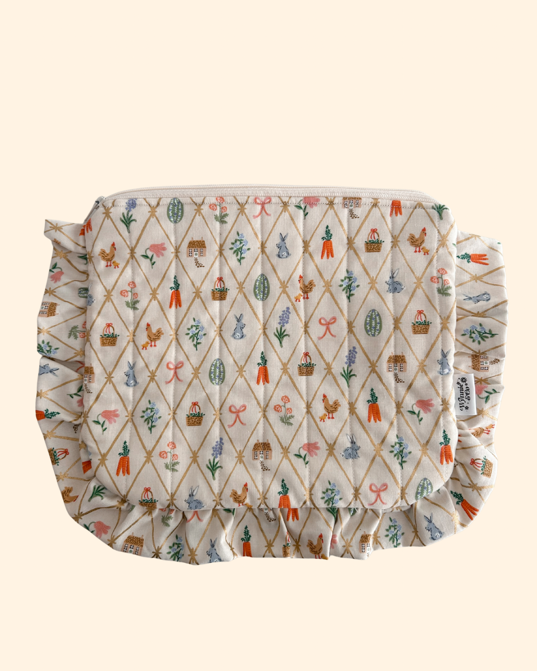 Gold Spring Ruffle Pouch