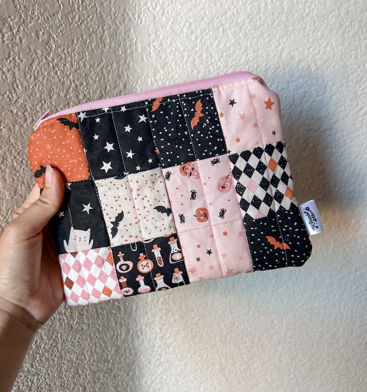 Fall Patchwork Zip Pouch