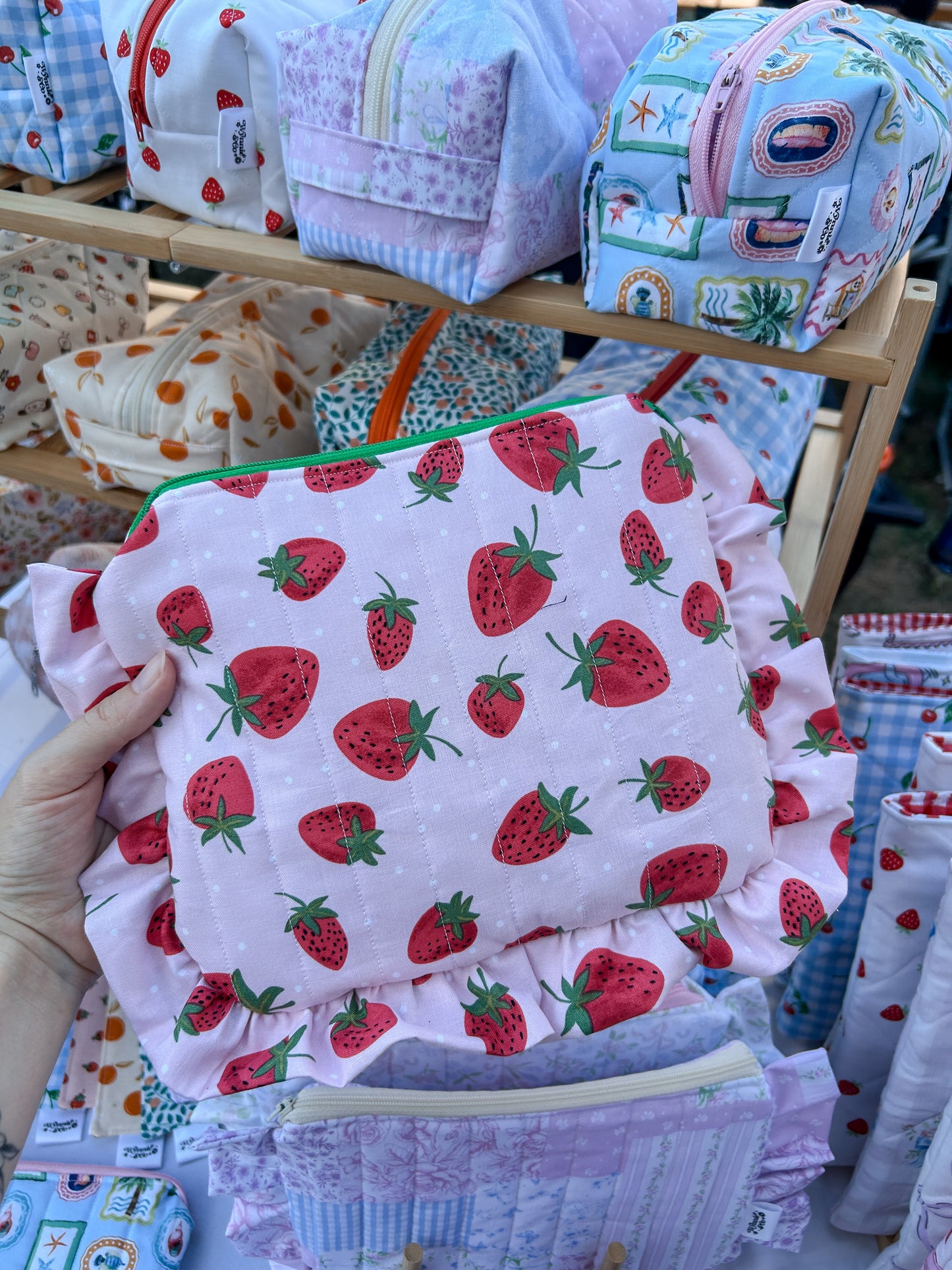 Strawberry Ruffle Pouch