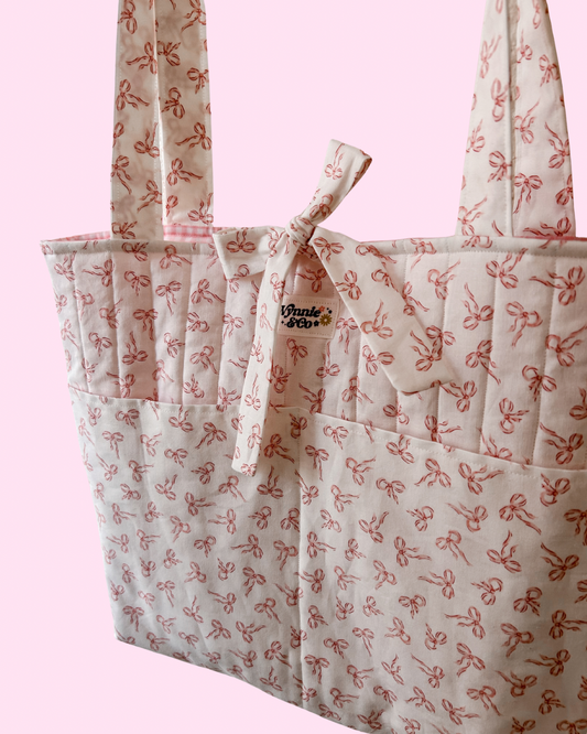 Coquette Bow Bucket Tote