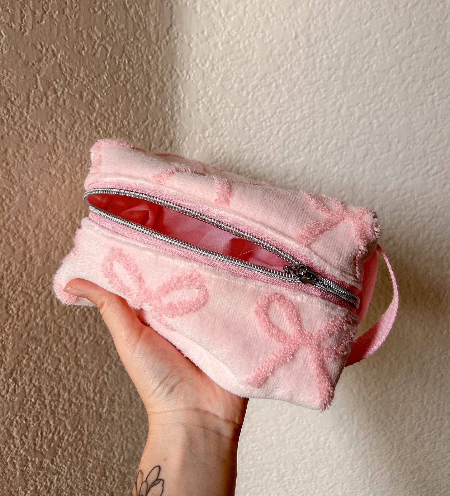 pink towel boxy bag (medium)