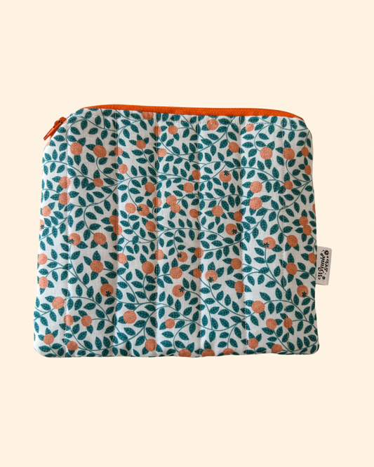 Orange Vine Zip Pouch