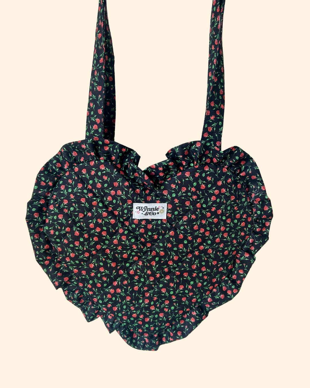 Rose Ruffle Heart Tote