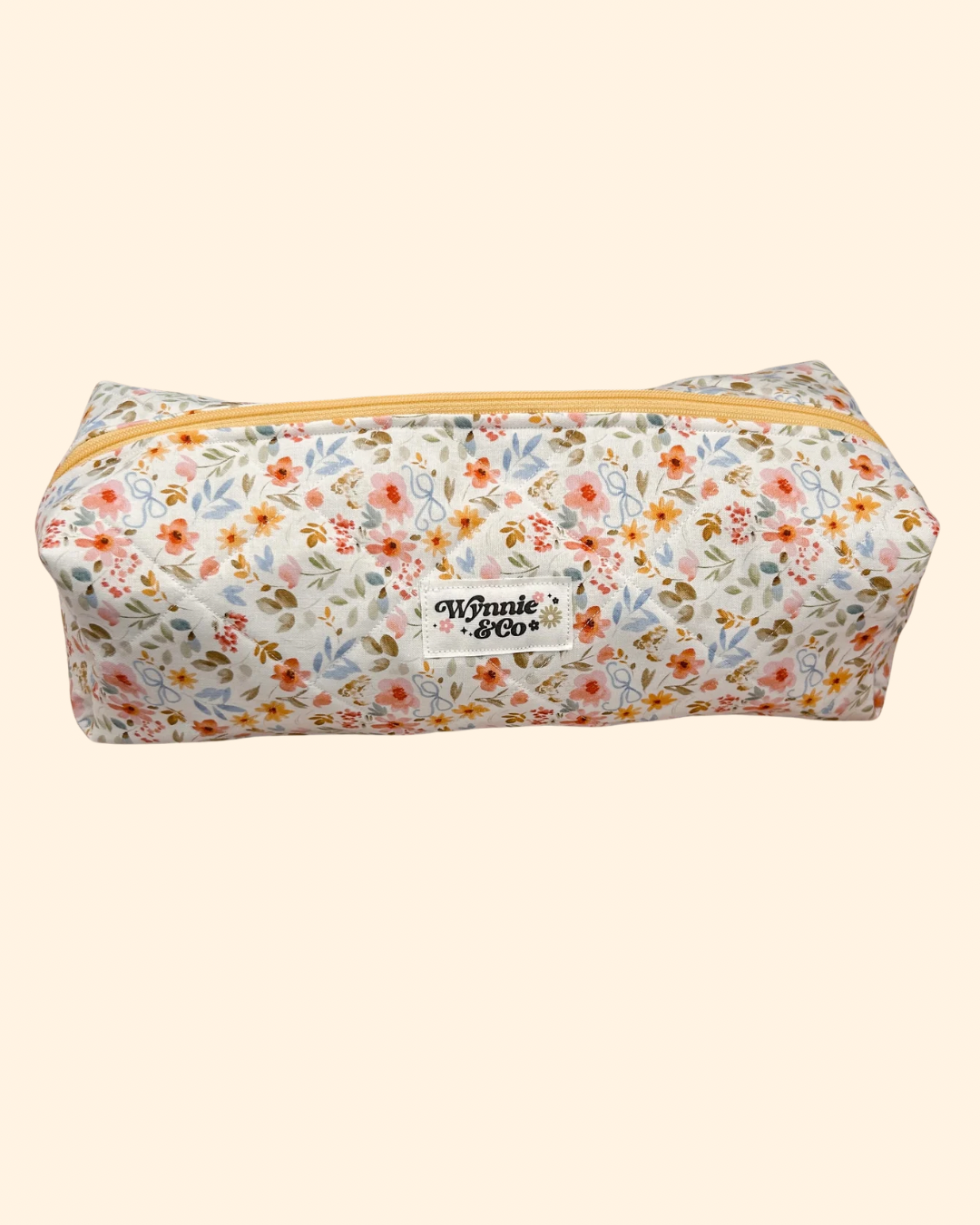Yellow Floral Hair Tools Bags