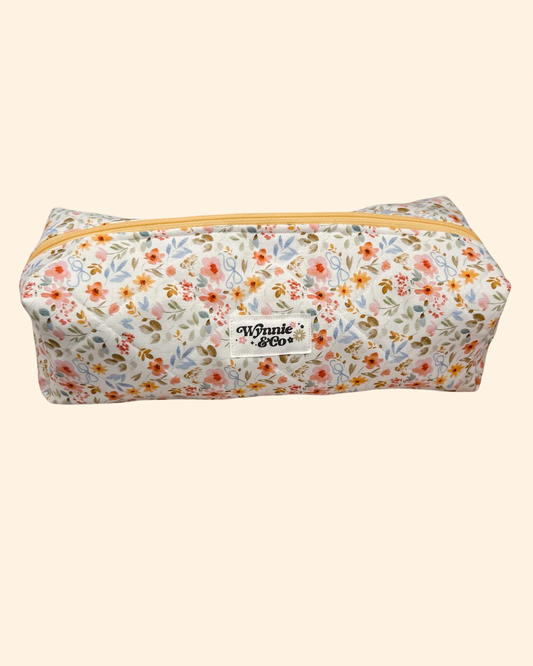 Yellow Floral Hair Tools Bags