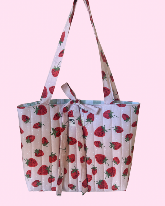 Strawberry Quilted Tote